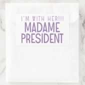 彼女と一緒!!! 長方形シール (バッグ)