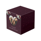 彼女と彼にカスタムとって素晴らしい赤いハートの形の贈り物 フォトキューブ (正面アングル)