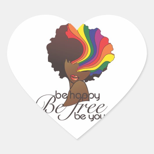 彼女と彼女のステッカーが幸せだ ハートシール (正面)