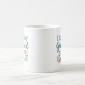 彼女と彼女の猫のマグデザインが好き コーヒーマグカップ (中央)