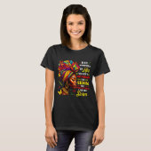 彼女にささやかれた黒人の歴史 メラニン女王 Tシャツ (正面フル)