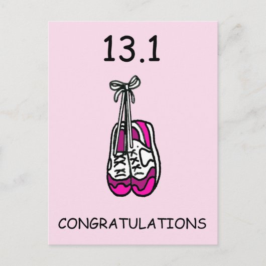 彼女にとってハーフマラソンおめでとう。 ポストカード (正面)