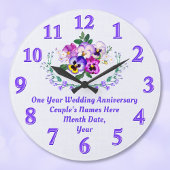 彼女にとって最高の1年記念日の贈り物、いつだって ラージ壁時計