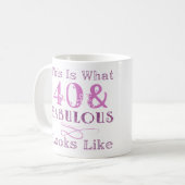 彼女にとって素晴らしい40歳の誕生日 コーヒーマグカップ (正面左)