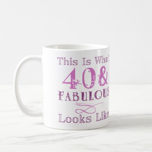 彼女にとって素晴らしい40歳の誕生日 コーヒーマグカップ (左)