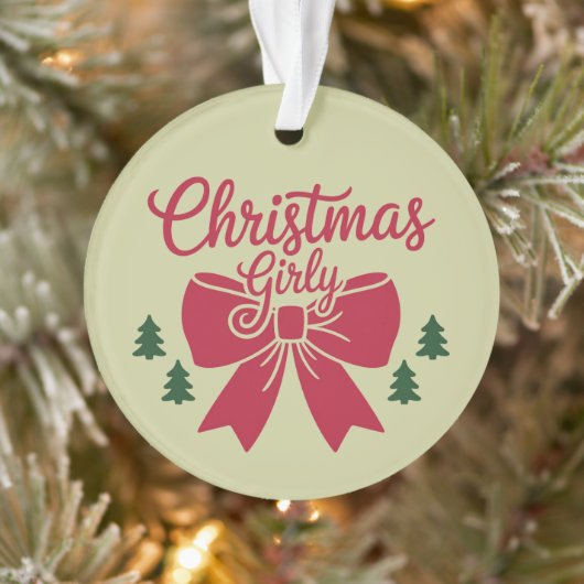 彼女にガーリー対するクリスマスツリー弓の美的ギフト オーナメント (ツリー)