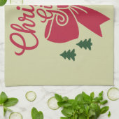 彼女にガーリー対するクリスマスツリー弓の美的ギフト キッチンタオル (折り畳み)