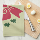 彼女にガーリー対するクリスマスツリー弓の美的ギフト キッチンタオル (四つ折り)