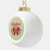彼女にガーリー対するクリスマスツリー弓の美的ギフト セラミックボールオーナメント (右)