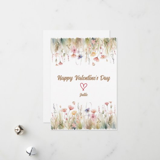 彼女にハッピーバレンタインデー シーズンカード (正面/裏面インサイチュ)