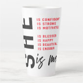 彼女に対する力を与える主張 カフェラテマグ (正面)