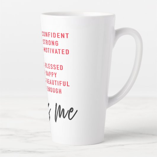 彼女に対する力を与える主張 カフェラテマグ (右)