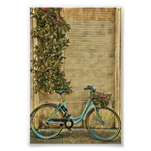 彼女に自転車の贈り物 フォトプリント (正面)