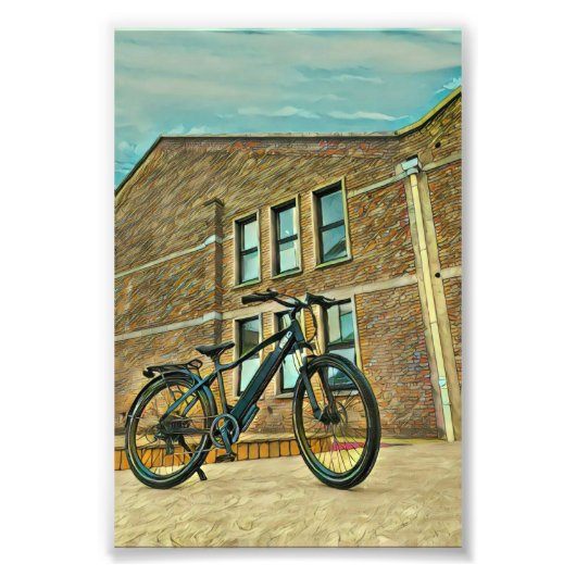 彼女に自転車の贈り物 フォトプリント (正面)