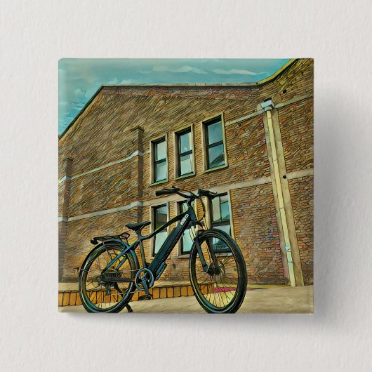 彼女に自転車の贈り物 缶バッジ (正面)