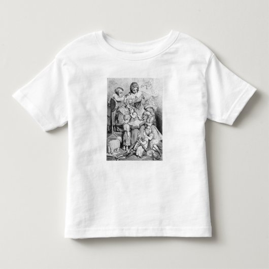 彼女に話しかける祖母 トドラーTシャツ (正面)