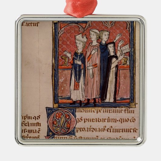 彼女に誓約および固まりを取っている尼僧 メタルオーナメント (正面)