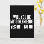 彼女に「私の彼女になってくれる？」と可愛く聞くバレンタイン カード (黄色い花)