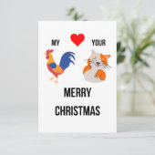 彼女のおもしろいための汚い陽気なクリスマスカード サンキューカード (スタンド正面)