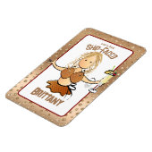 彼女のおもしろいブロンドパーティーガールのためのクルーズ船ドア マグネット (左側)