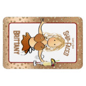 彼女のおもしろいブロンドパーティーガールのためのクルーズ船ドア マグネット (横)