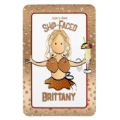 彼女のおもしろいブロンドパーティーガールのためのクルーズ船ドア マグネット (縦)