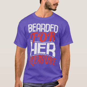 彼女のおもしろい喜びのノベルティひげ Tシャツ