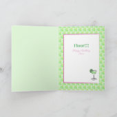 彼女のおもしろい女性のためのマーガリータ漫画誕生日 カード (内部)