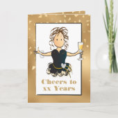 彼女のおもしろい素朴な階級のための任意の年齢誕生日カード カード (正面)