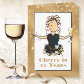 彼女のおもしろい素朴な階級のための任意の年齢誕生日カード カード