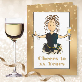 彼女のおもしろい素朴な階級のための任意の年齢誕生日カード カード