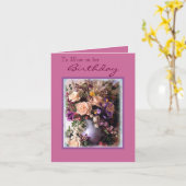 彼女のお母さんに、誕生日 カード (黄色い花)