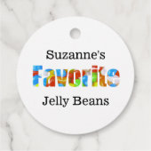 彼女のお気に入りのゼリー豆 |シャワーメッセージカード フェイバータグ (裏面)