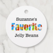 彼女のお気に入りのゼリー豆 |シャワーメッセージカード フェイバータグ (正面)