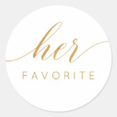 彼女のお気に入りのフェイク金ゴールドсの好意ギフト ラウンドシール (正面)