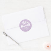 彼女のお気に入りのライトパープル結婚式の引き出物 ラウンドシール (封筒)