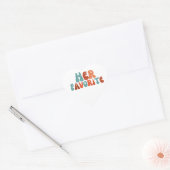 彼女のお気に入りのレトログルーヴィカラフル結婚式の引き出物 ハートシール (封筒)