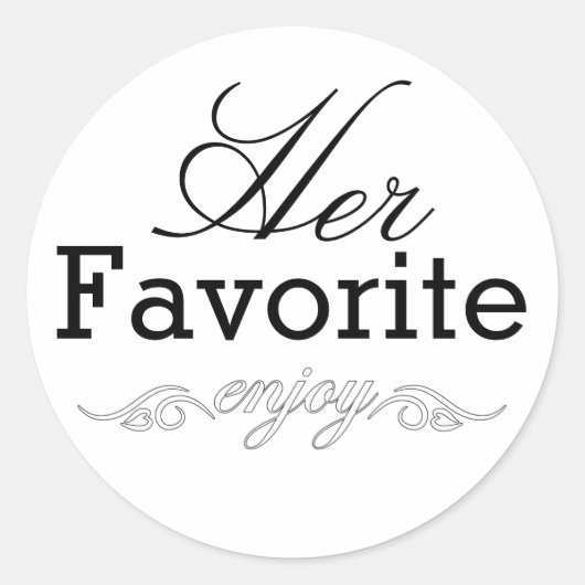 彼女のお気に入りの治療ステッカー ラウンドシール (正面)