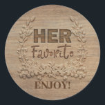 彼女のお気に入りの素朴結婚式の引き出物 ラウンドシール<br><div class="desc">彼女お気に入りの- 素朴結婚式の引き出物</div>