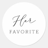 彼女のお気に入りの結婚式の引き出物台本の書道 ラウンドシール (正面)