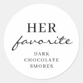 彼女のお気に入りの結婚式の引き出物編集可能ラウンドステッカー ラウンドシール (正面)