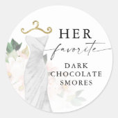 彼女のお気に入りの結婚式の引き出物編集可能ラウンドステッカー ラウンドシール (正面)