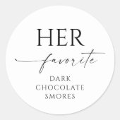 彼女のお気に入りの結婚式の引き出物編集可能ラウンドステッカー ラウンドシール (正面)