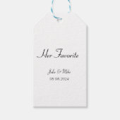 彼女のお気に入りの結婚式の引き出物 ギフトタグ (正面)