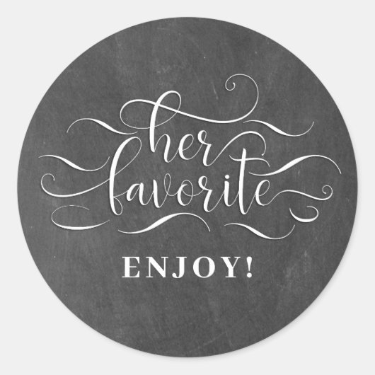 彼女のお気に入りの結婚式の引き出物 ラウンドシール (正面)