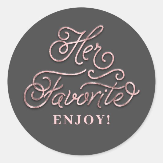 彼女のお気に入りの結婚式の引き出物 ラウンドシール (正面)