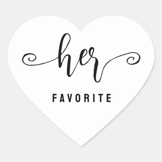 彼女のお気に入りの結婚式 ハートステッカー ハートシール (正面)