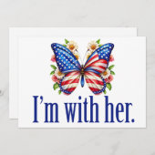 彼女のかわいいカマラハリスバタフライカードを持っている (正面/裏面)