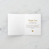 彼女のご縁はもう決まっています ゴールドの折り紙の感謝カード サンキューカード (内部)