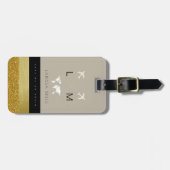 彼女のためにシックな旅行荷物タグとモノグラム ラゲッジタグ (正面横)